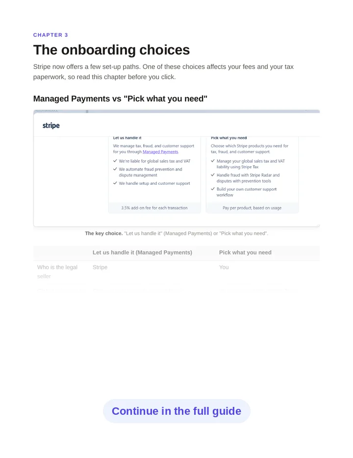 The onboarding choice that affects your fees